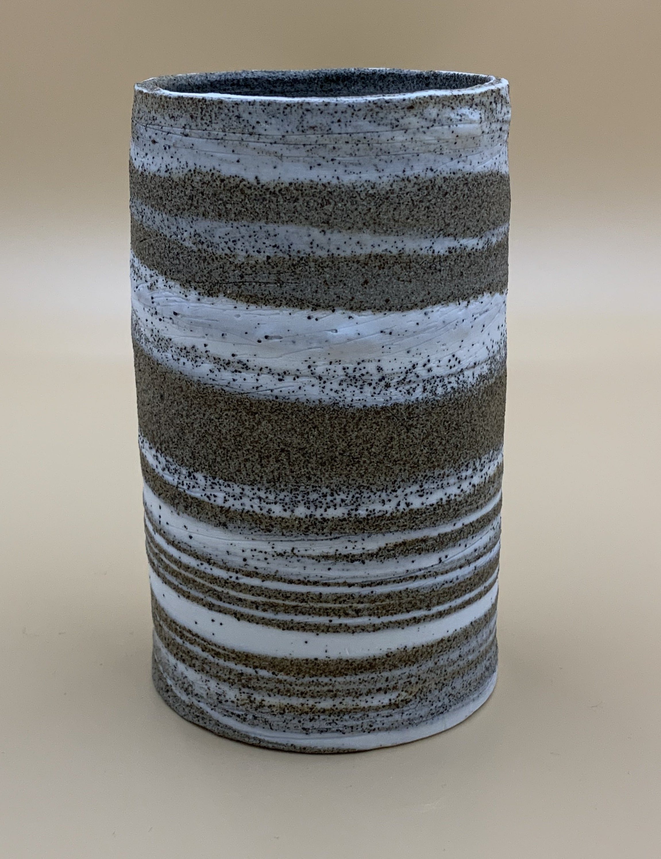 Vase 14 cm 2-farvet ler