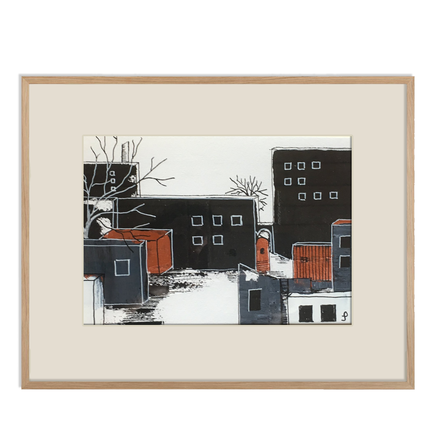Byen 5, 24x30 cm