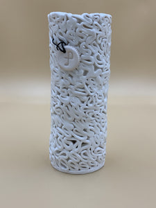 Vase/lyseholder spaghetti 18 cm porcelæn