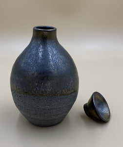 Vase/flaske med prop 14 cm stentøj