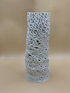 Vase/lyseholder spaghetti 28 cm porcelæn