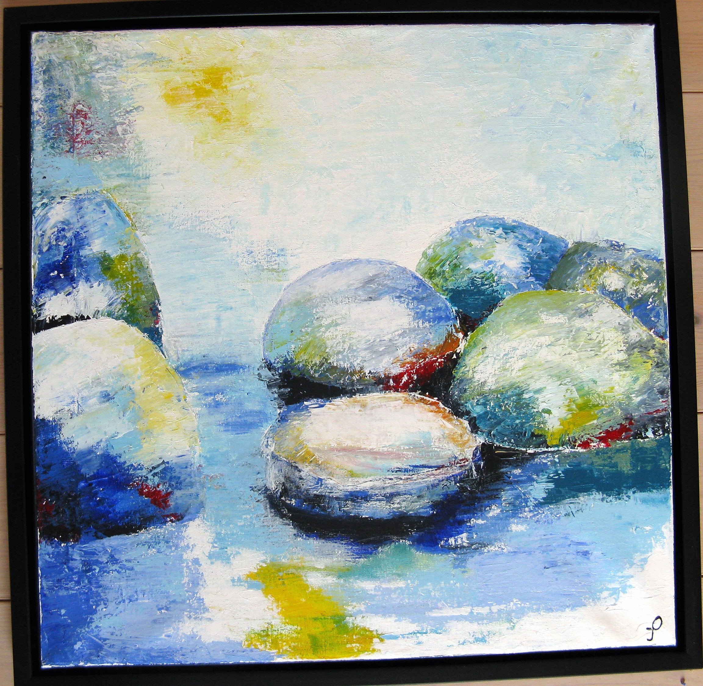 Sten paa stranden 50x50 marts 2010