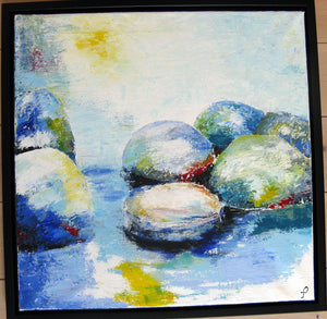 Sten paa stranden 50x50 marts 2010