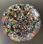 Indlæs billede til gallerivisning Glasfad ø33 cm, 6 cm multifarvet
