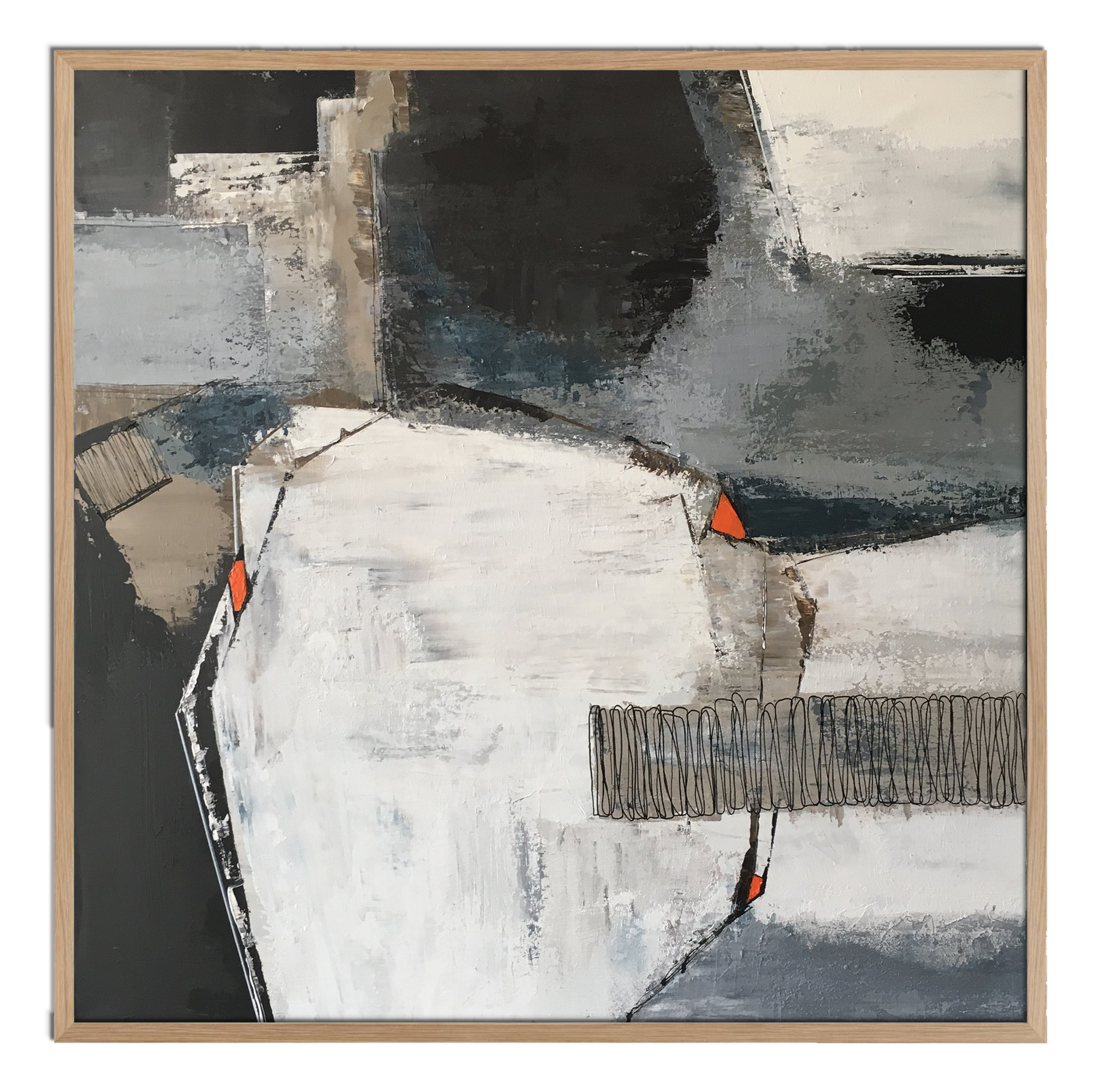 Studie orange I 100x100 cm