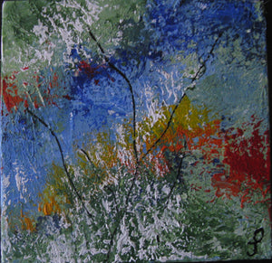 natur abstraktion I roed 15x15 januar 2010