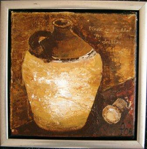 potteri vinflaske med bast 20x20 marts 2006